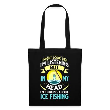 Ice fishing Fishermen Ice holes Ice drills Ice fishing - Tote Bag - black - Front