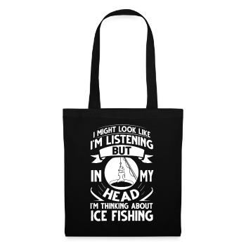 Ice fishing Fishermen Ice holes Ice drills Ice fishing - Tote Bag - black - Front