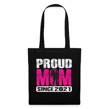 Proud Mom Since 2021 - Stoffbeutel - Schwarz - Vorne
