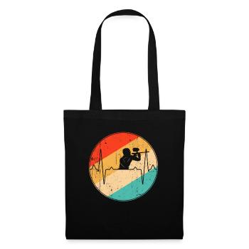Paintball Retro Heartbeat - Sac en tissu - noir - Devant