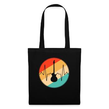Rock Retro Heartbeat - Sac en tissu - noir - Devant