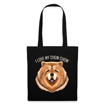 Dog Lover - I Love My Chow Chow - Stoffbeutel - Schwarz - Vorne