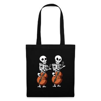 Double Bass Skeletons Orchestra Big Band Double Bass - Tote Bag - black - Front