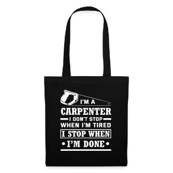 Proud carpenter work profession - Tote Bag - black - Front