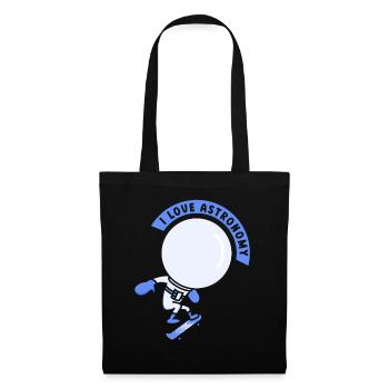 I Love Astronomy Astronaut Space Rocket - Tote Bag - black - Front