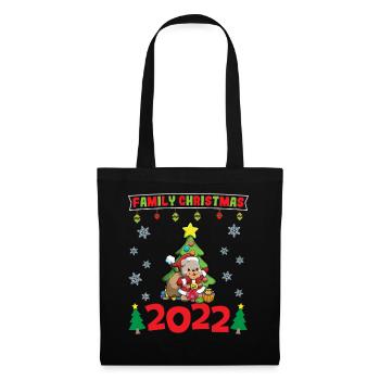 Noël en famille 2022 Drôle d’amoureux de Noël assorti - Sac en tissu - noir - Devant