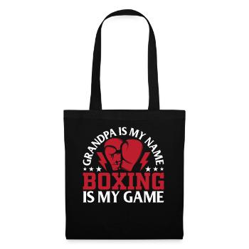 Boxing Grandpa est mon nom La boxe est mon jeu - Boxi - Sac en tissu - noir - Devant