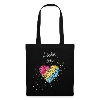 Love in the heart Pansexual community Pansexual - Tote Bag - black - Front