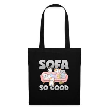 Cat sofa - So far so good! - Tote Bag - black - Front