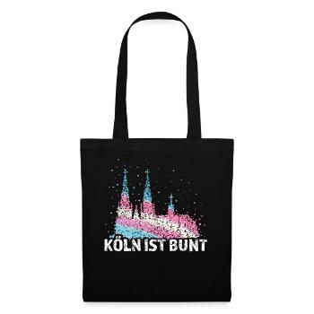 Kölner Dom Köln Kölle Transgender Transsexuell - Stoffbeutel - Schwarz - Vorne