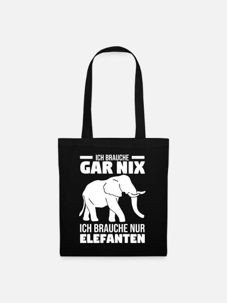 Dickhäuter Rüsseltier Dabbing Elefant - Stoffbeutel - Schwarz