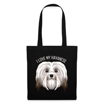 Dog Lover - J’aime mon havanais - Sac en tissu - noir - Devant