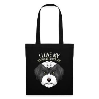 Dog Lover - I Love My Portuguese Water Dog - Stoffbeutel - Schwarz - Vorne