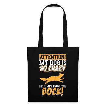 My dog jumps off the dock - Dock Diving - Tote Bag - black - Front