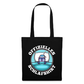 Offizielles schlafshirt Pinguin - Stoffbeutel - Schwarz - Vorne