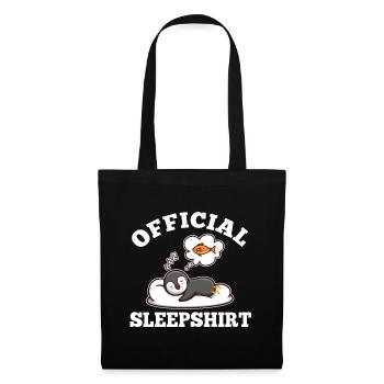Official sleepshirt penguin - Stoffbeutel - Schwarz - Vorne