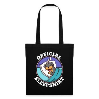 Chemise de nuit officielle Rottweiler - Sac en tissu - noir - Devant