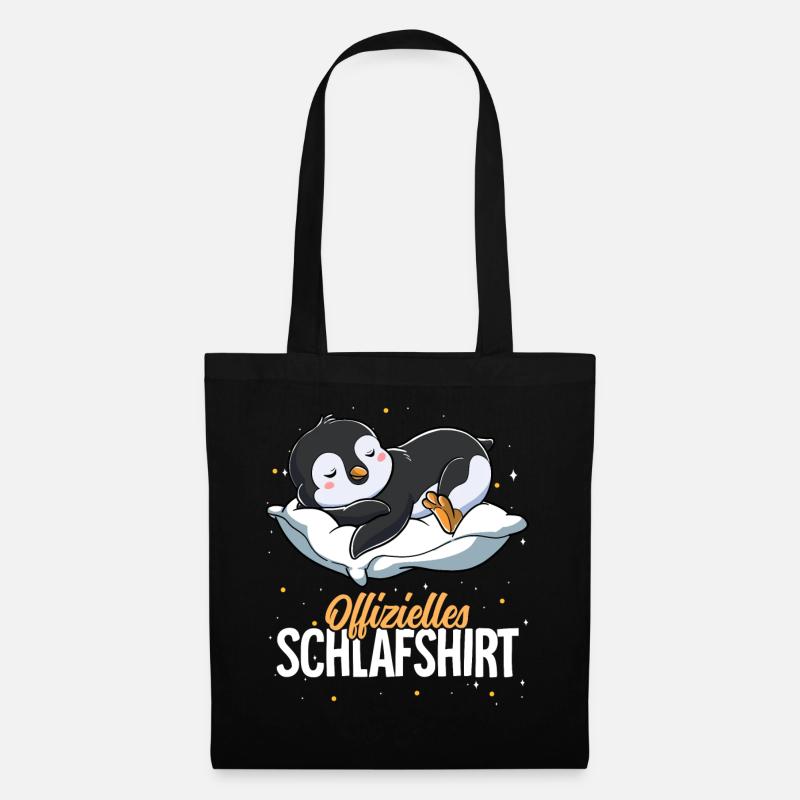 Offizielles Schlafshirt Pinguin - Stoffbeutel - Schwarz