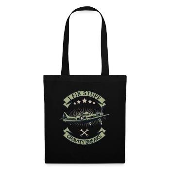Mécanicien d’avion Mécanicien d’aéronefs rétro - Sac en tissu - noir - Devant