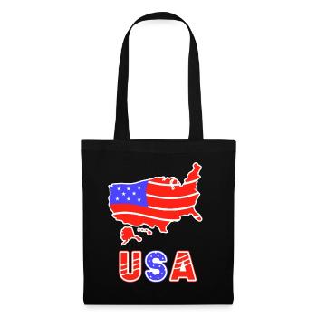 États-Unis Américains Amérique États-Unis Patriotique - Sac en tissu - noir - Devant