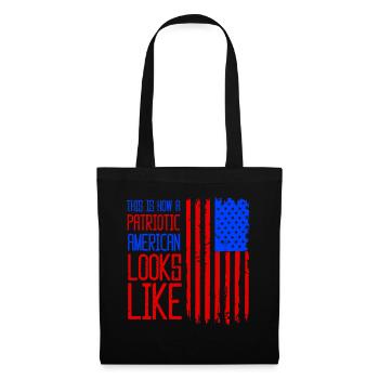So Sieht Ein Patriotischer Amerikaner Aus USA - Stoffbeutel - Schwarz - Vorne