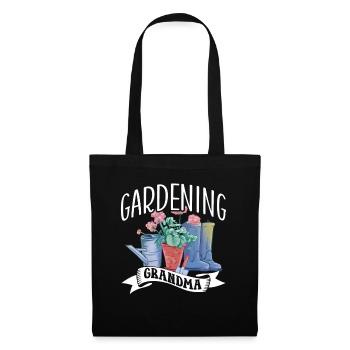 Gartenarbeit Oma Großmutter Gärtnerin Garten - Stoffbeutel - Schwarz - Vorne