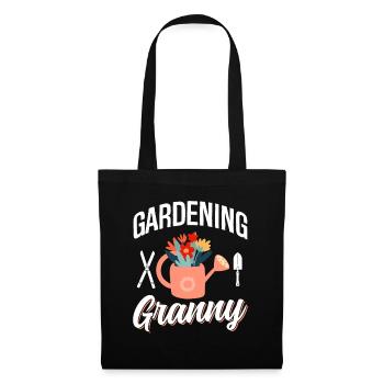 Gartenarbeit Oma Gärtnerin Garten Großmutter - Stoffbeutel - Schwarz - Vorne