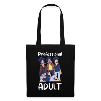 Diplômé professionnel adulte diplômé - Sac en tissu - noir - Devant