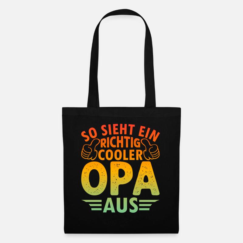 So Sieht Ein Richtig Cooler Opa Aus - Stoffbeutel - Schwarz