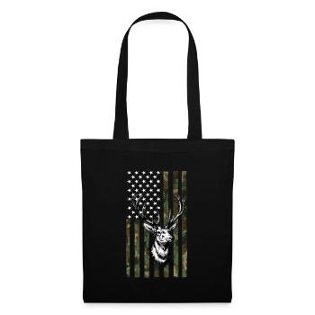 Deer Flag America - Tote Bag - black - Front
