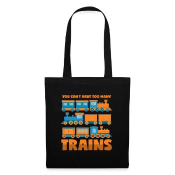 Collectionneur de trains: Trop de trains - Sac en tissu - noir - Devant