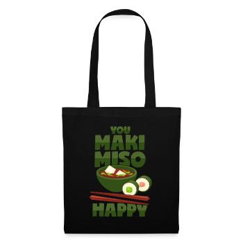 Maki & Miso - Japanisches Essen - Stoffbeutel - Schwarz - Vorne