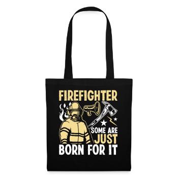 Feuerwehrmann Einige Sind Nur Dafür Geboren - Stoffbeutel - Schwarz - Vorne