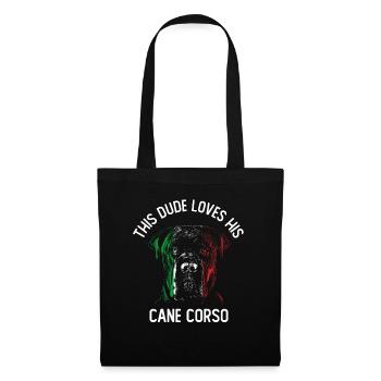 This Dude Loves His Cane Corso - Tote Bag - black - Front