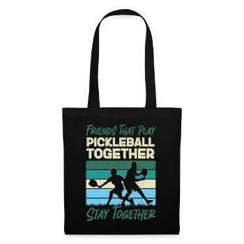 Pickleball Buddies Rétro Vintage - Sac en tissu - noir - Devant