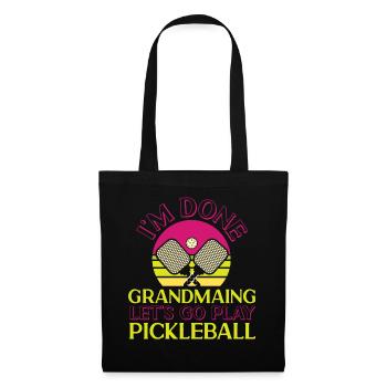 Pickleball Grandma Retro I'm Done - Tote Bag - black - Front