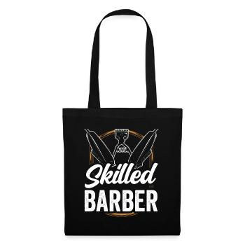 Barbier formé Barbier Barbier Barbershop - Sac en tissu - noir - Devant