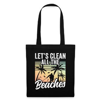 Nettoyons toutes les plages Beach Clean Up - Sac en tissu - noir - Devant