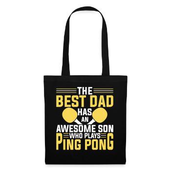 Der Beste Vater Hat Einen Tollen Sohn - Ping Pong - Stoffbeutel - Schwarz - Vorne