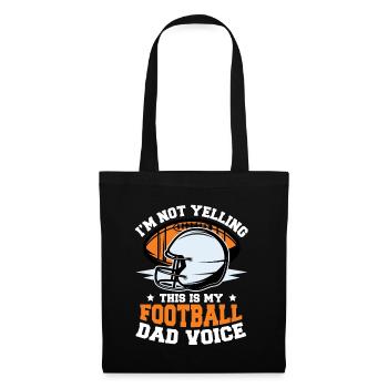 This Is My Football Dad Voice American Football - Stoffbeutel - Schwarz - Vorne