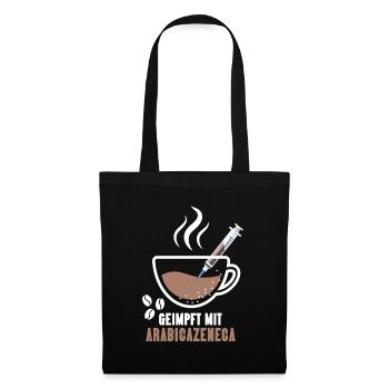 Vacciné avec du café Arabicazenega - Sac en tissu - noir - Devant