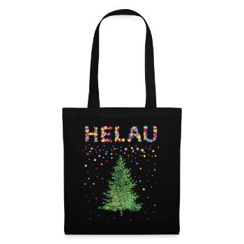 Helau Karneval Kölsch Weihnachtstage Christbaum - Stoffbeutel - Schwarz - Vorne