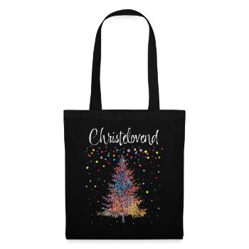 Karneval Fastelovend Christbaum Weihnachtsmuffel - Stoffbeutel - Schwarz - Vorne