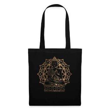 Guatama Buddha Statue Meditating For Buddhist Enth - Tote Bag - black - Front