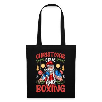 Christmas Love Boxing Boxer Christmas Gift - Tote Bag - black - Front