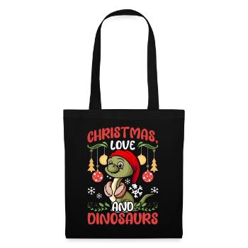 Dino Boy Boy Children Christmas Love Dinosaurs - Tote Bag - black - Front