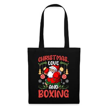 Christmas Love Boxing Boxer Christmas Gift - Tote Bag - black - Front