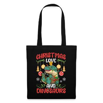 Dinosaur Dino Young Boy Christmas Gift - Tote Bag - black - Front