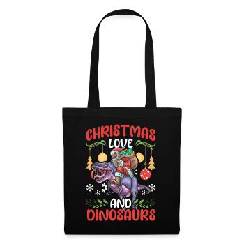 Dinosaur Dino Young Boy Christmas Gift - Tote Bag - black - Front