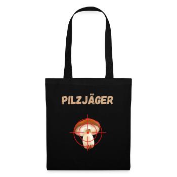 Pilzsammler Idee Pilze Sammeln Pilzjäger - Stoffbeutel - Schwarz - Vorne
